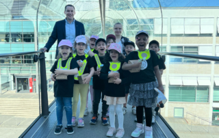 ALBERT zu Besuch bei der Sparkasse an Volme und Ruhr